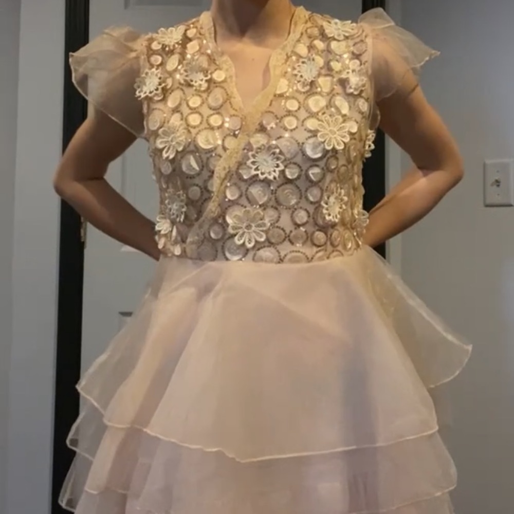Pink/gold fairy dress